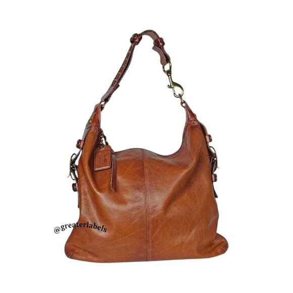 Coach Large Leather Shoulder Bag - Picture 1 of 9